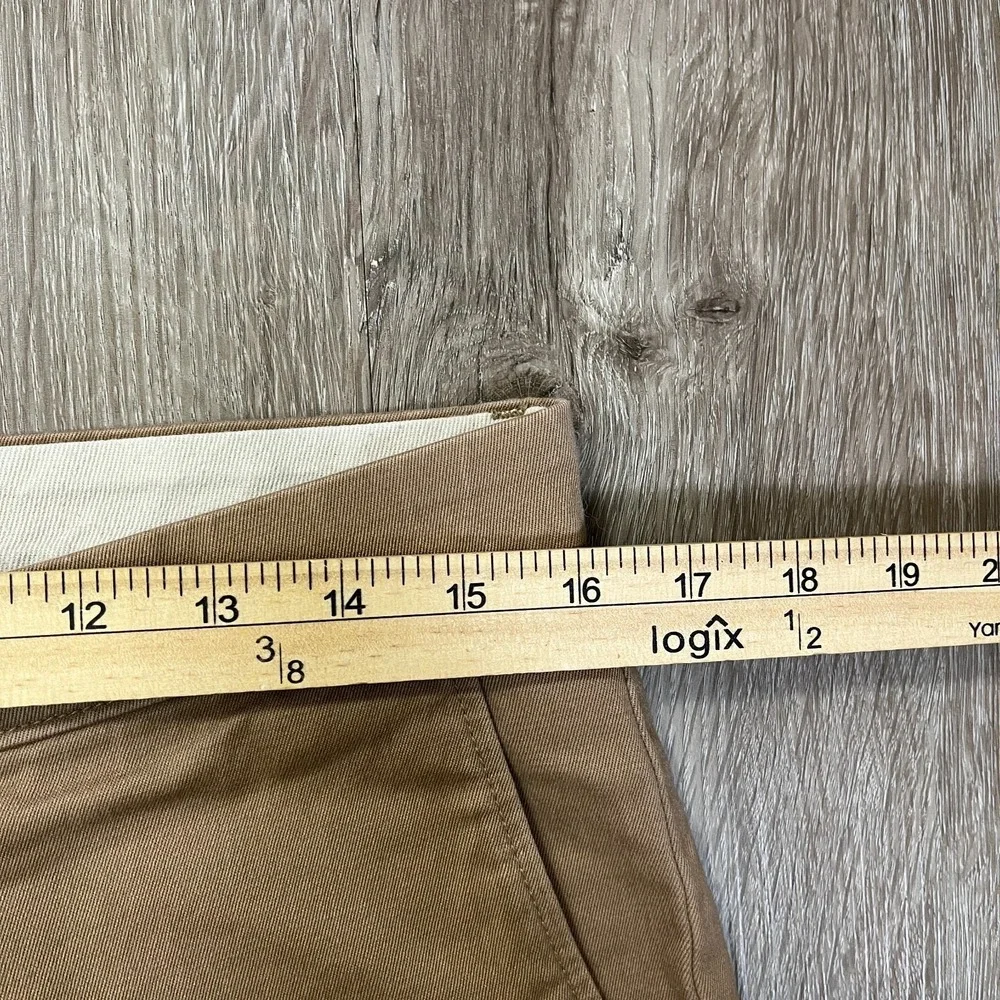 J Crew 484 Slim Men's Chino Pants 31x32 Brown Tapered Khaki Cotton Blend